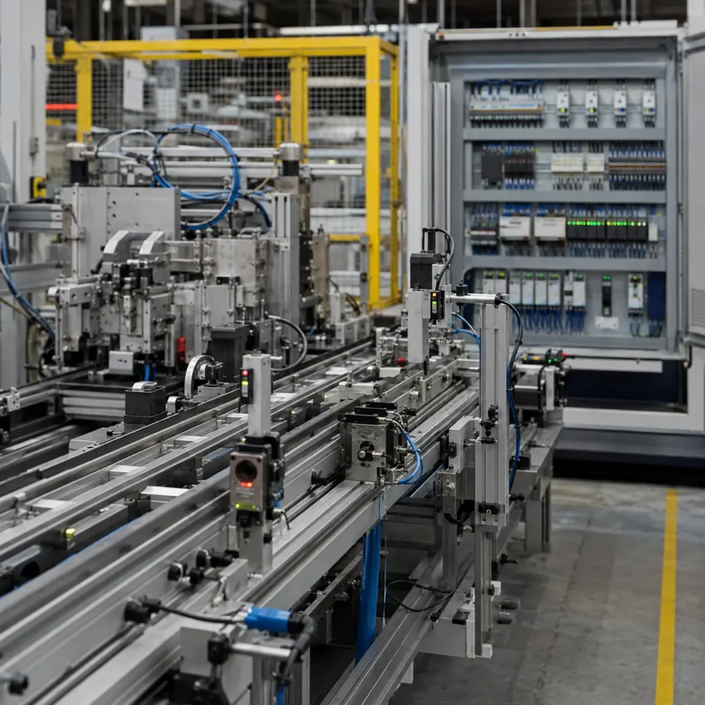 Línea de producción automatizada integrada a tablero de control industrial